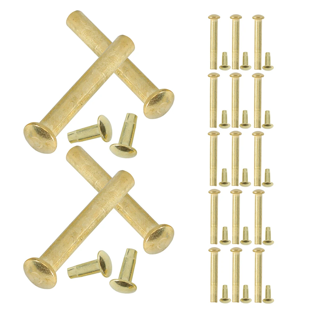 

20 set Folding Rivets Golden 21Mm Metal Fasteners Repair Kit Hand Axle Secure Joint Replacement Hardware Fan Assembly Connector