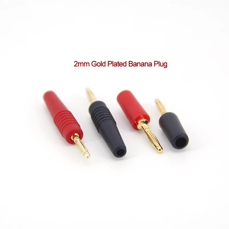 2MM Gold Plated Banana Plug socket Electrical Connector Adaptor Black/Red for Test Probes Instrument Meter A7