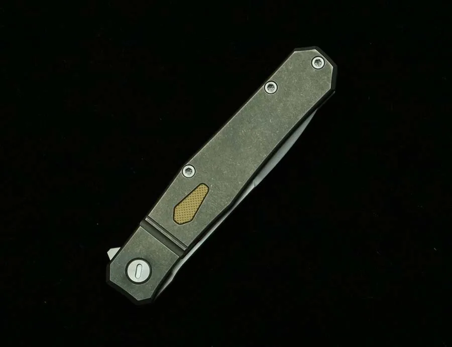 

LEMIFSHE Customized Flipper Real M390 Blade Titanium Alloy Handle Folding Knife Outdoor Camping Hunting Survival Pocket EDC Tool