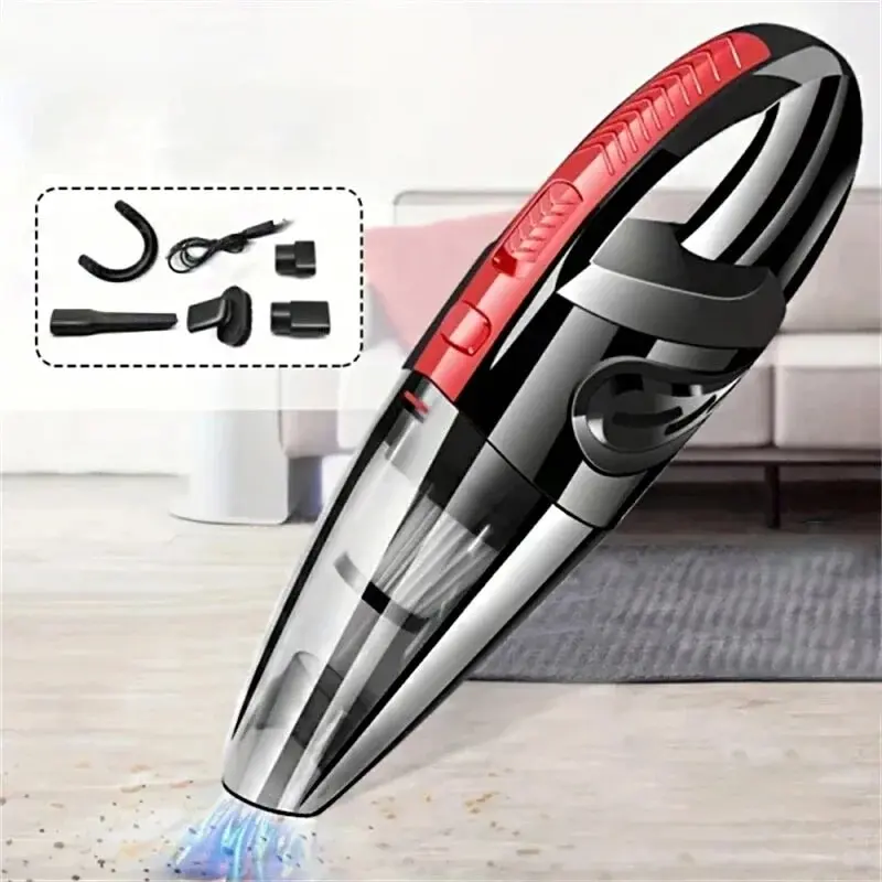 Portable Car Wireless Vacuum Cleaner Powerful Suction Rechargeable Handheld Vacuum Cleaner Quick Charge for Car Home Pet Hair