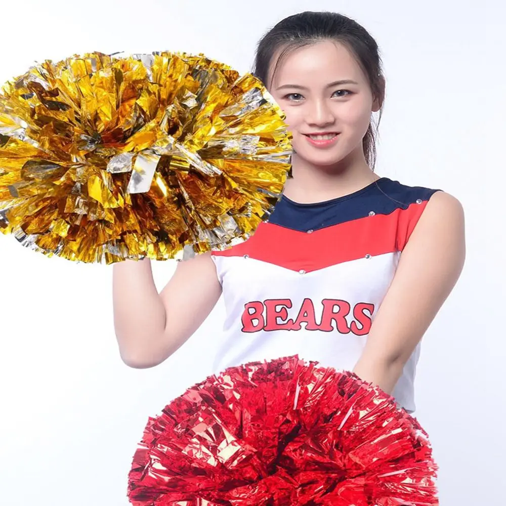 Competition Flower Double hole handle Cheerleading Cheering Ball Cheerleader Pom Poms Club Sport Supplies Dance Party Decorator