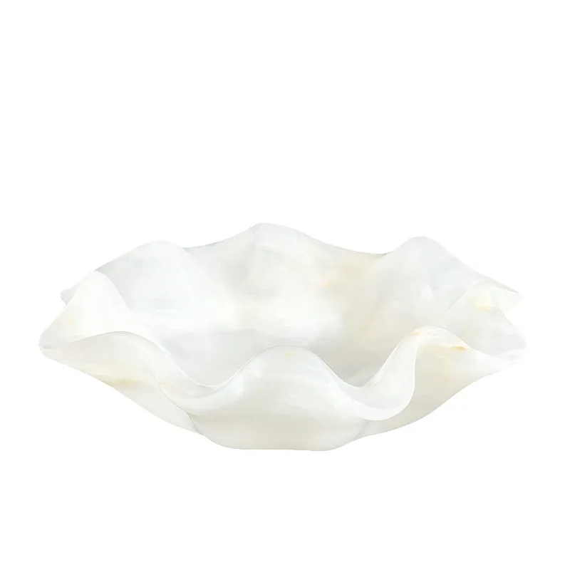 Light luxury medieval natural jade creative fruit plate decoration model room high-end rare fruit plate decoration