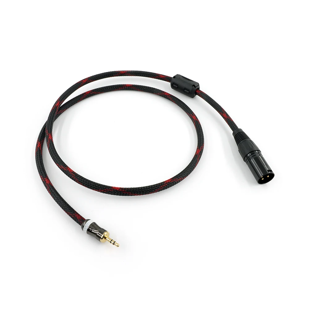 Cavo da 3,5 mm a XLR di grado trasmissione - Nucleo OFC bilanciato con triplo schermatura e spine dorate (1M-10M) ​