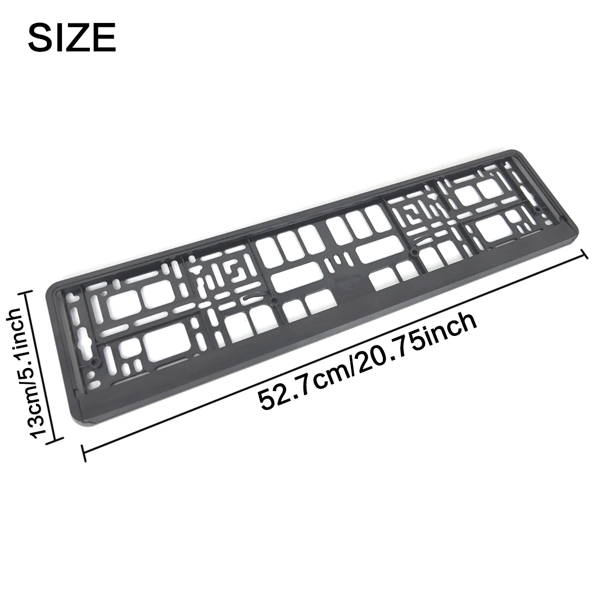 XCLPF 1PCS black color ABS Hydrographic Euro Car Licence Number Plate Surround Holder Frame For European Automobiles