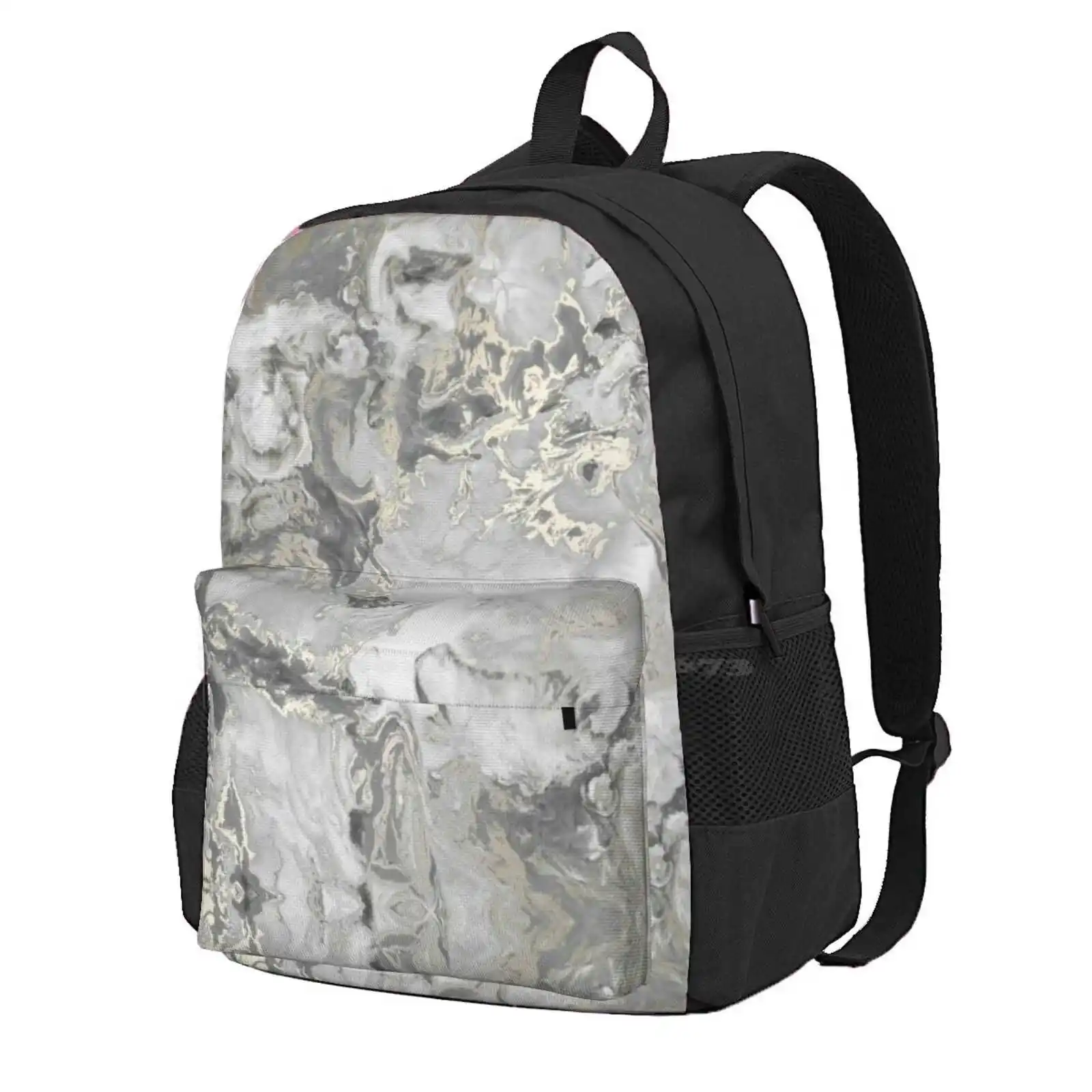 Marble Gray Silver Gold Hot Sale Schoolbag Backpack Fashion Bags Gray Marble Marble Shell Popular Fashionable Cool Tumbler