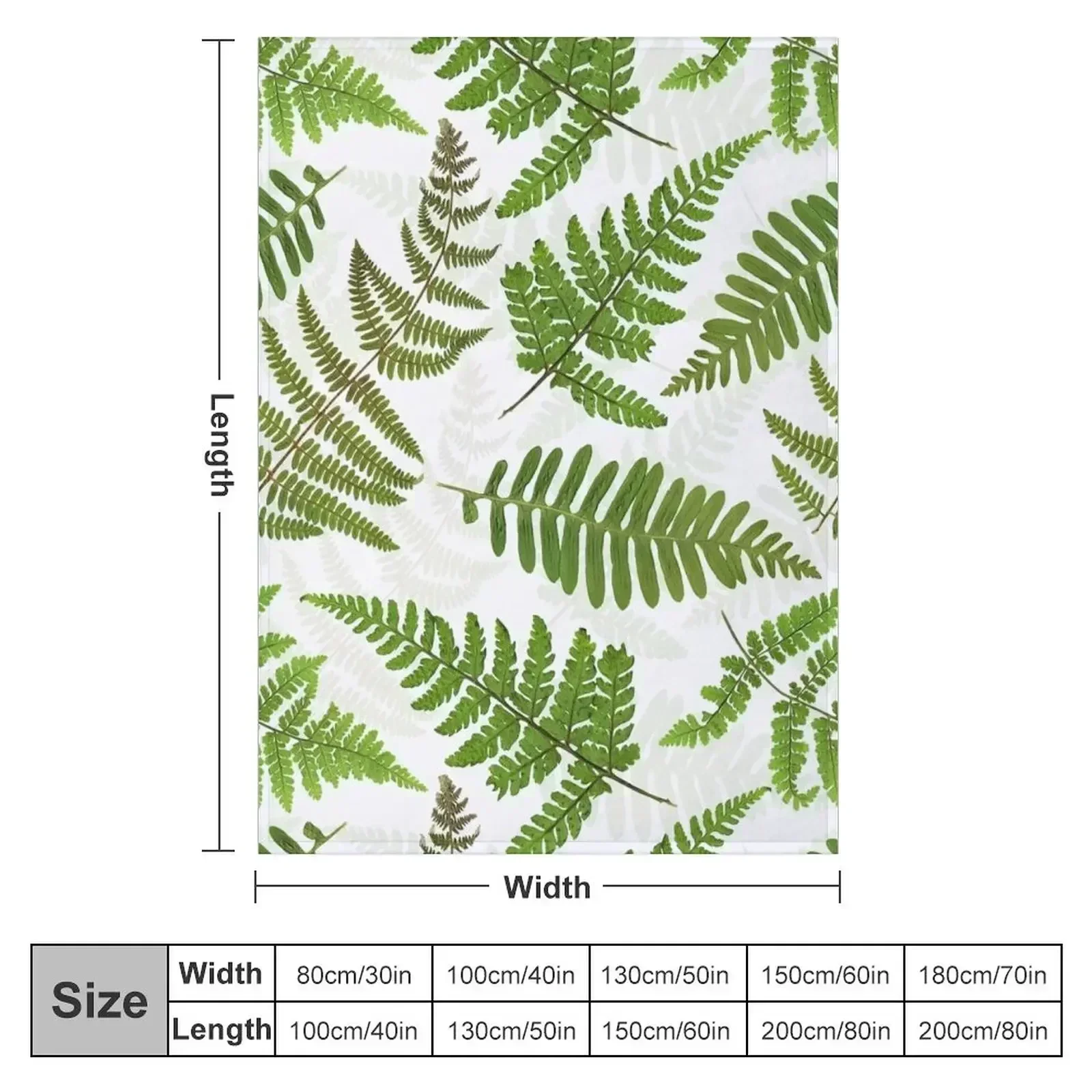 Dried Pressed Fern Leaves Throw Blanket Nap Blankets For Baby Quilt manga Blankets