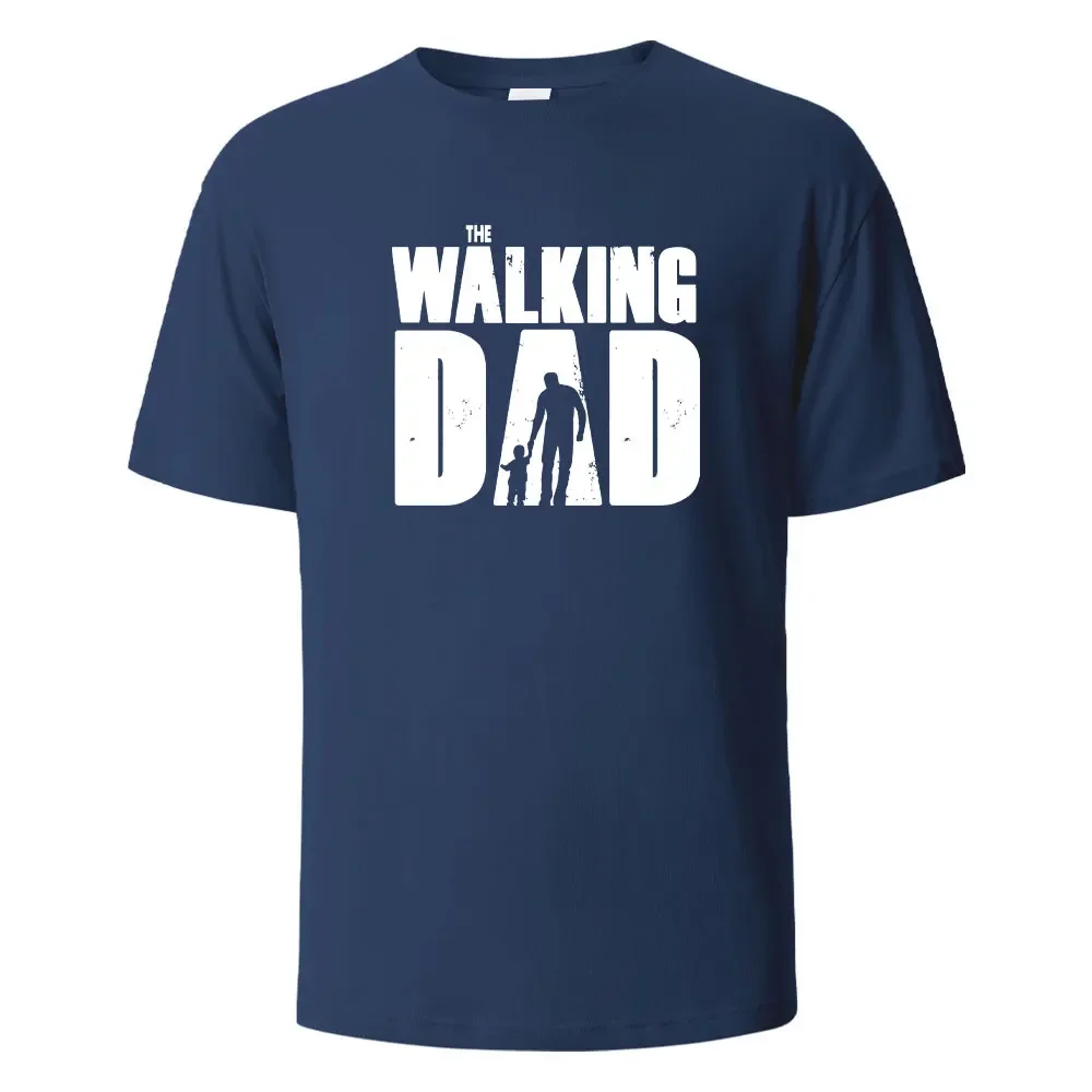 The Walking Dad Funny Street Printed T-Shirts Men Fashion Summer Tshirt Loose Oversized Cotton Short Sleeves Casual Hip Hop Tees