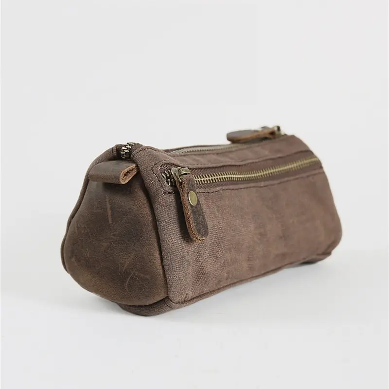Vintage canvas bag zipper portable change bag storage oblique span bag