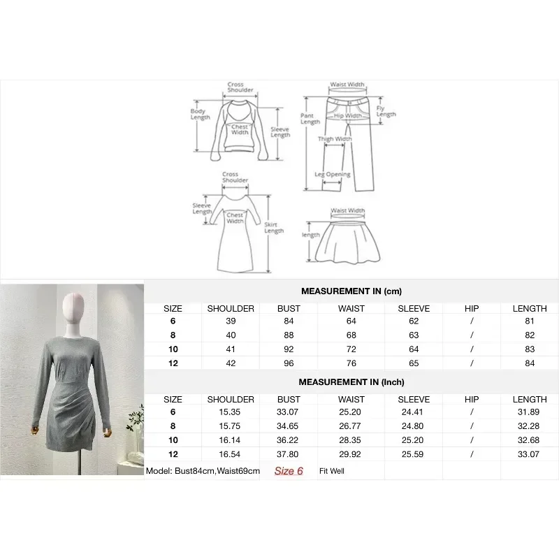 فساتين نسائية جديدة ذات جودة عالية أنيقة باللون الرمادي 2025 للسيدات في المكتب #3
