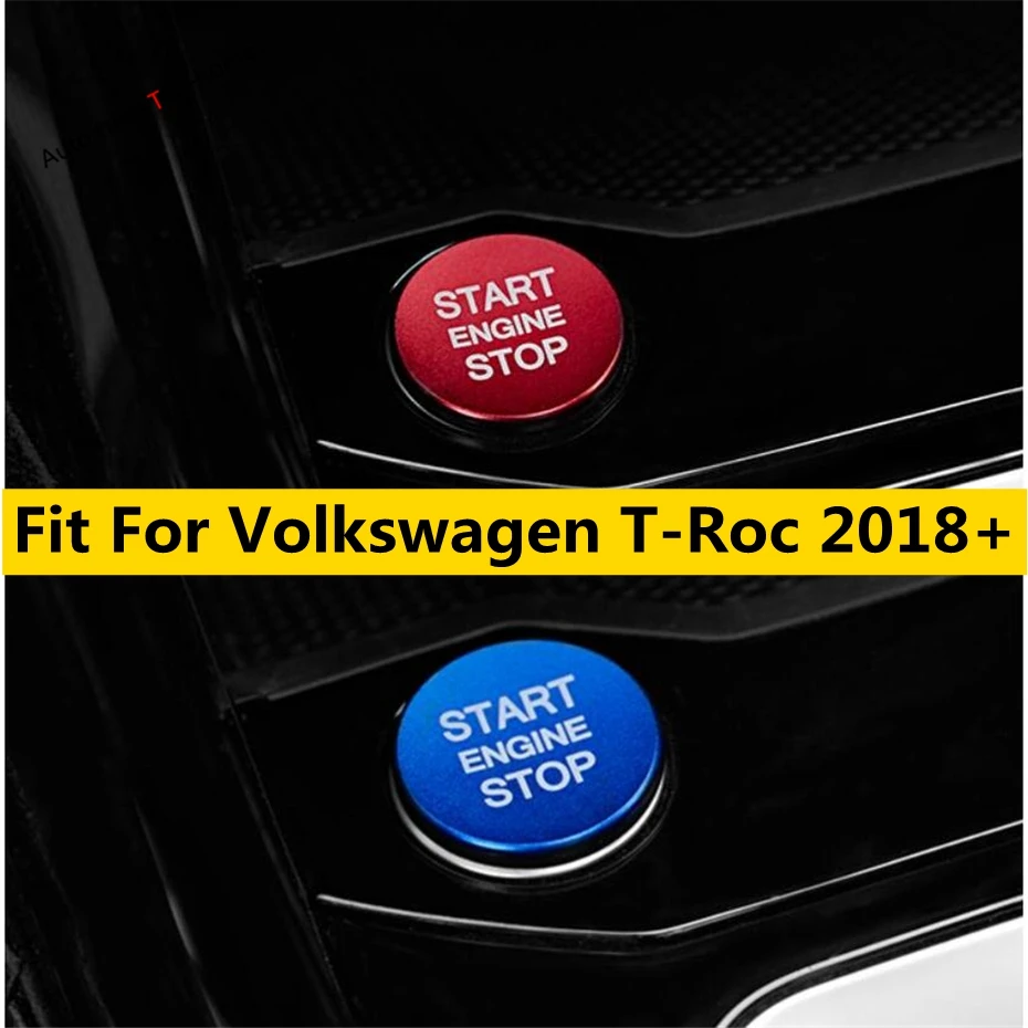 

Start Stop Engine Push Button Decoration Frame Cover Trim Fit For Volkswagen T-Roc T Roc 2018 - 2022 Car Accessories