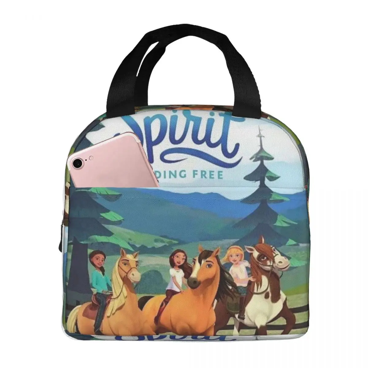 

Spirit Riding Free Insulated Lunch Bag for Kids School Cooler Thermal Food Box Tote Portable Lunch Boxes Container