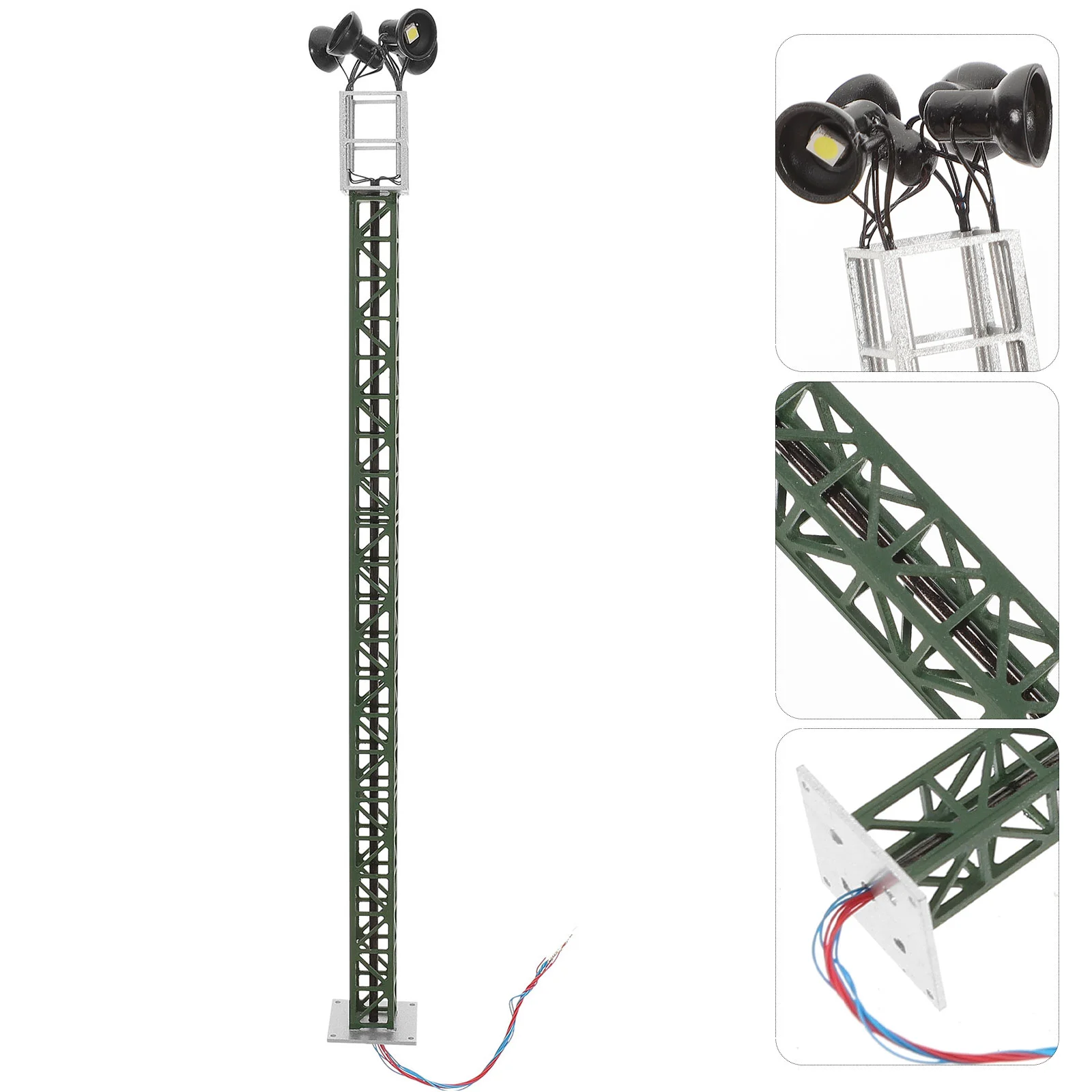 Sandtisch Baumaterial Modell Zug Lichter Leuchtendes Signal Verkehrslampe Layout Dekor