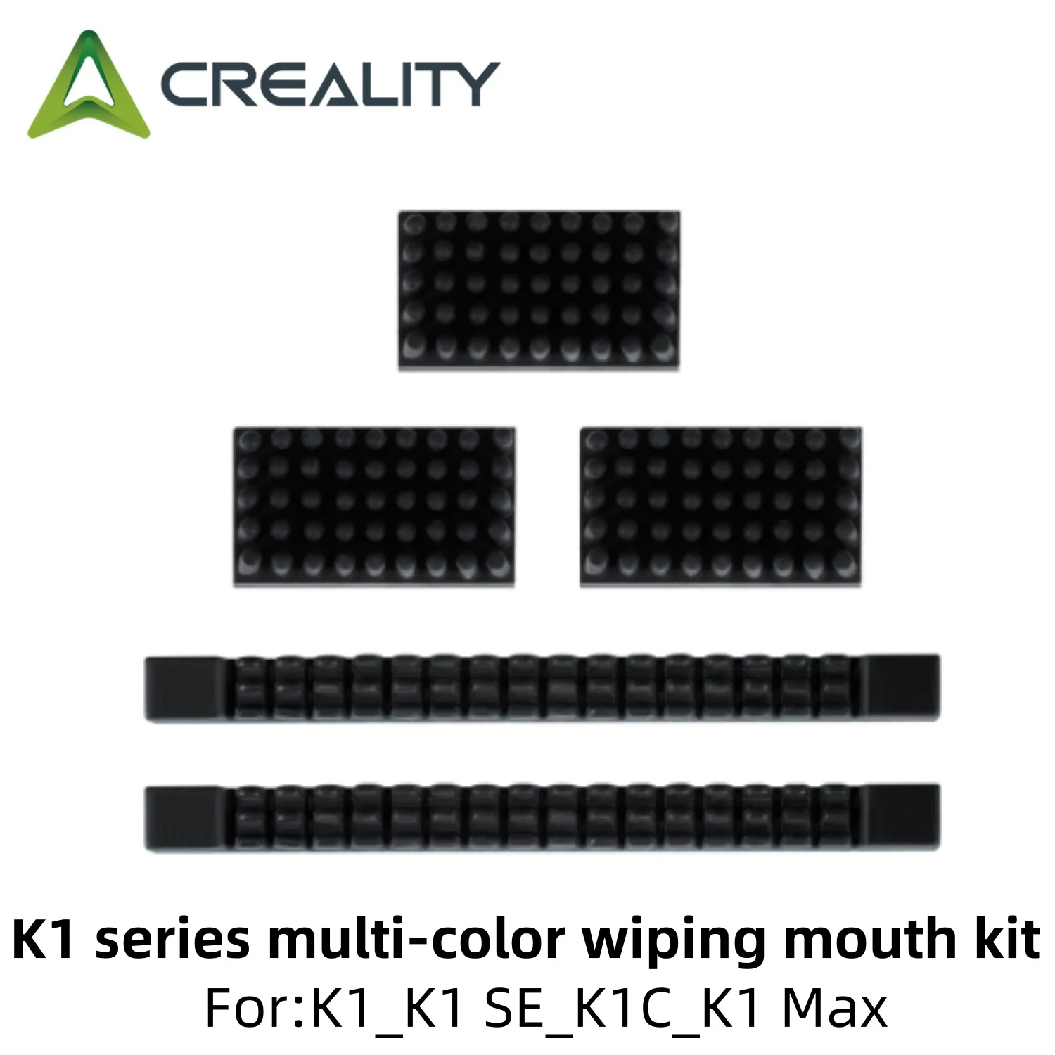 Creality K1 series multi-color wiping mouth kit,3D Printer Nozzle Clean Wiper Module with 5PCS Silicone Brush forK1/K1 SE/K1 Max