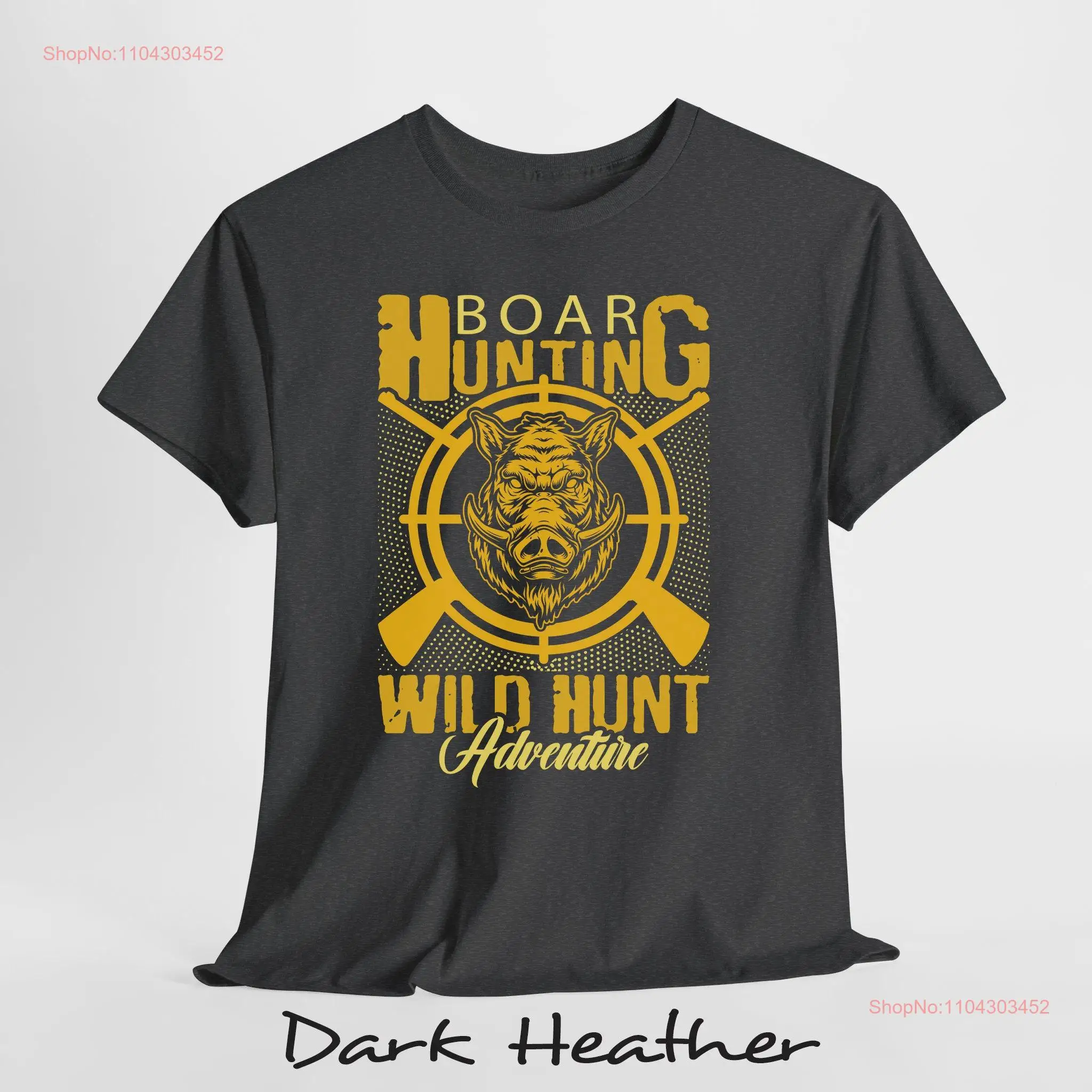 Boar Hunting T Shirt Gun Camping Vacation Wilderness Hiking Wild long or short sleeves