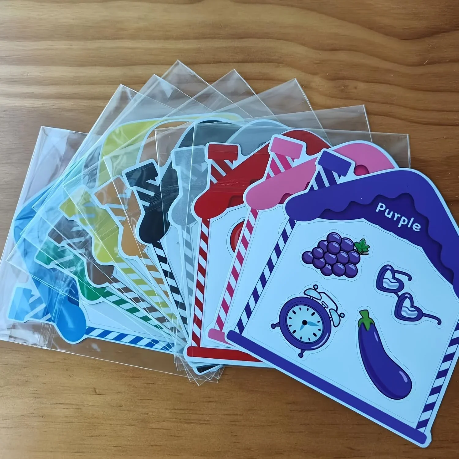Magnetic House Color Sorting Set 10 pack Matching Magnets Learning Colors Shape Activity Fridge Magnets