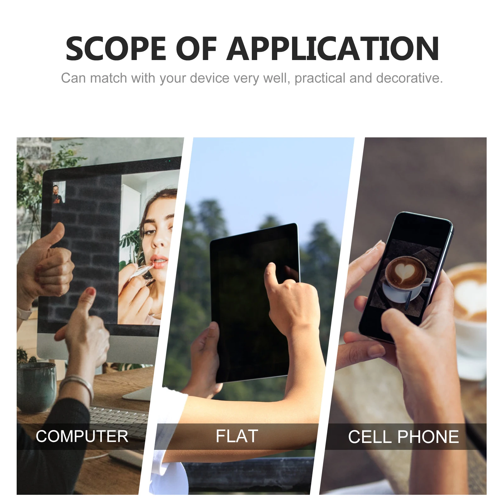 

6Pcs Notebook Computer Camera Cover Anti-Peeping Easy Install Remove Webcam Covers Lightweight Security Webcam Covers