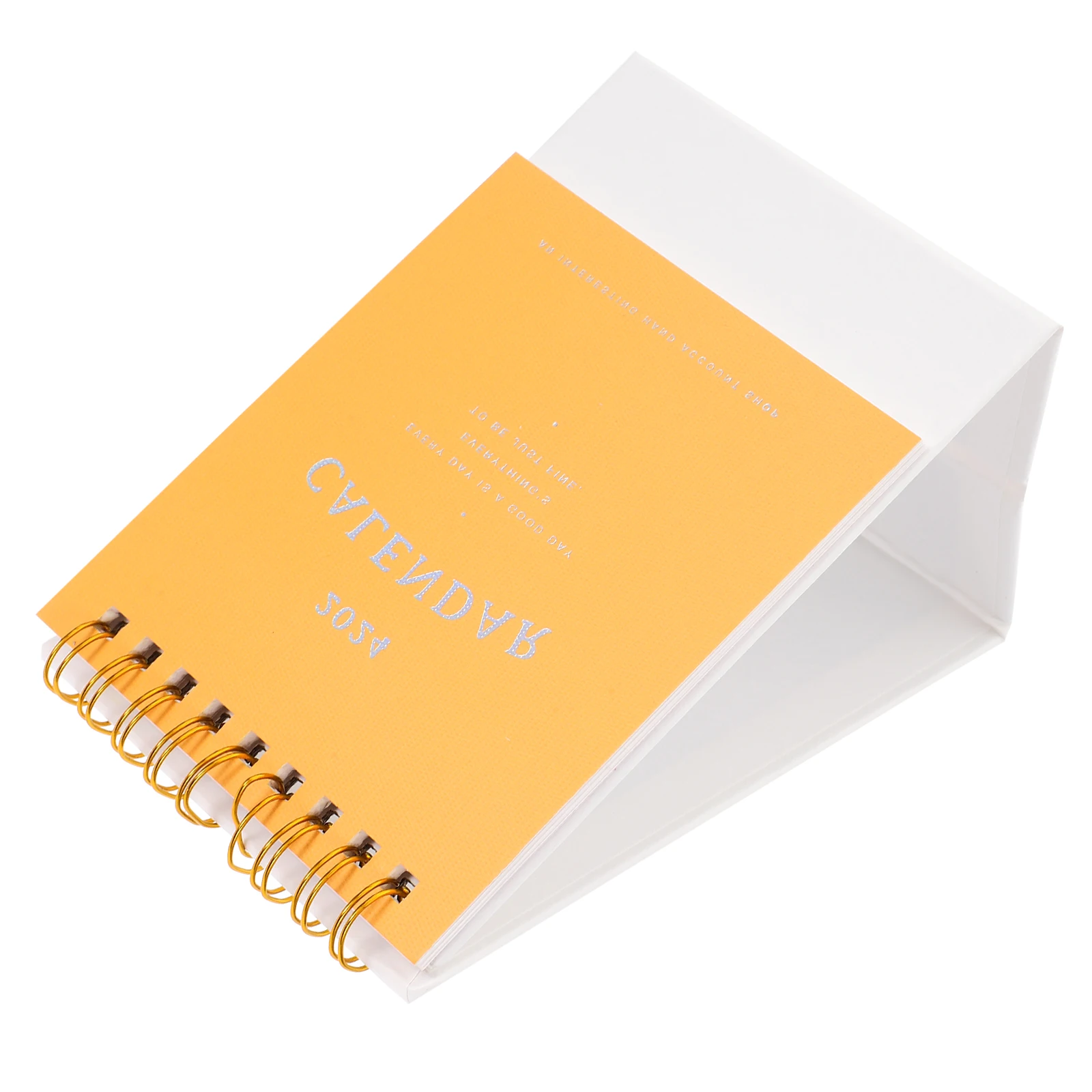 

High Aesthetic Desktop 2024 Mini Desk Thick Paper Flip For Office Home Standing Table Calendar Decorative Spiral Calendar