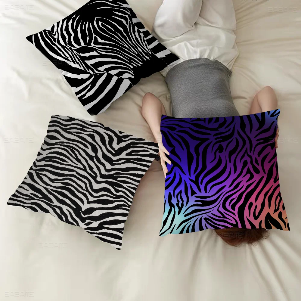 

Zebra Pattern Cushion Cover Pillowcase Upholstery Sofa Throw Pillow Home Decor Pillowcas