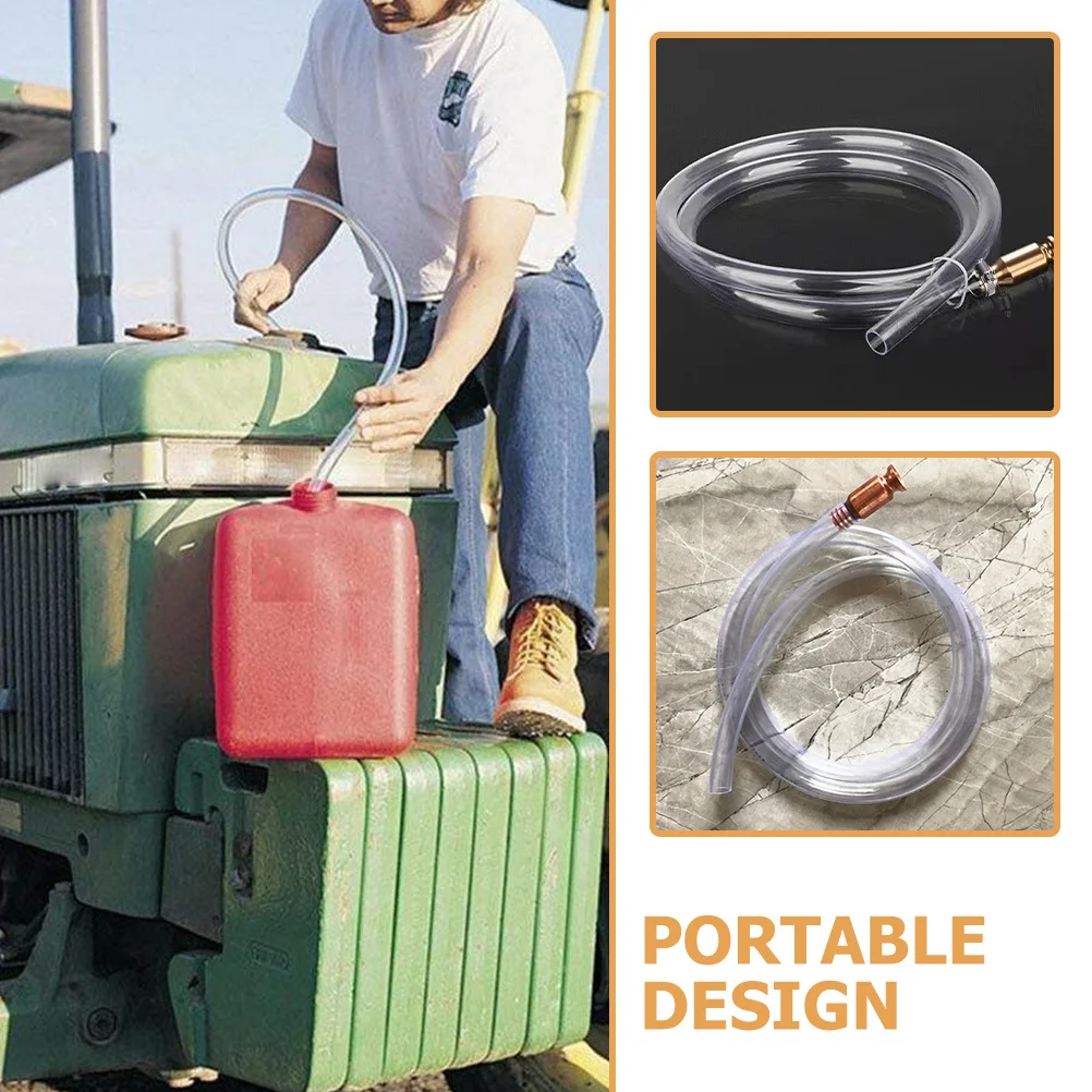 

1/2 Inch Copper Connector 2M Siphon Hose for Oil Water Transfer Auto Accessories Liquid Pump with Clamp Switch