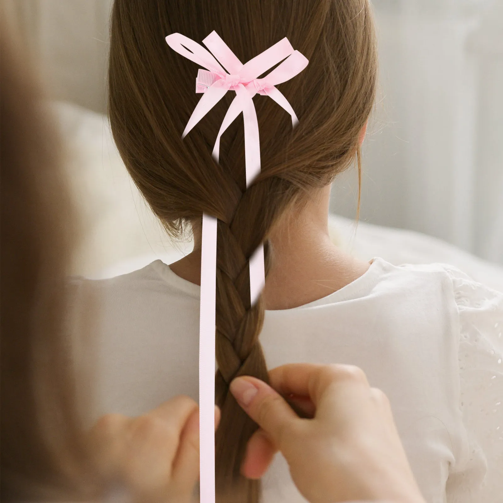 

2 шт. заколки для волос с двойным бантом, женские банты для укладки волос, элегантный и милый дизайн, нежные цвета, легкая и быстрая укладка прически