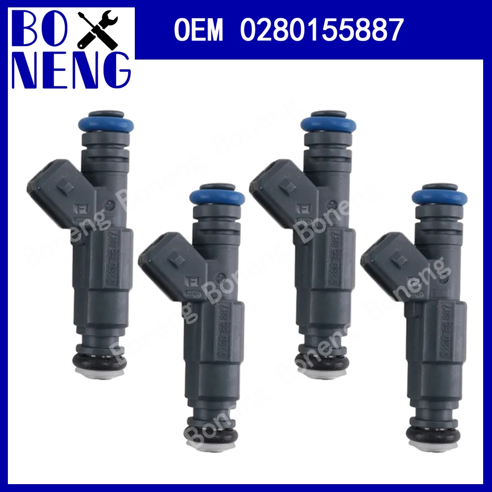 4 unids/lote OEM 0280155887   Inyector de combustible para Ford Escape Focus Mercury Cougar Mystique 2.0L I4 1998-2004 XS4U-AA piezas de automóvil