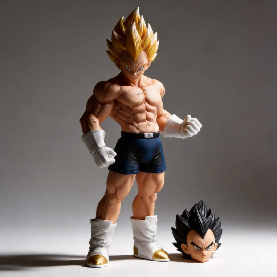 

Vegeta Super Saiyan Gravity Training Double Head Version Dragon Ball GK Figure Statue Model 28cm Collection Ornament Decor Gift