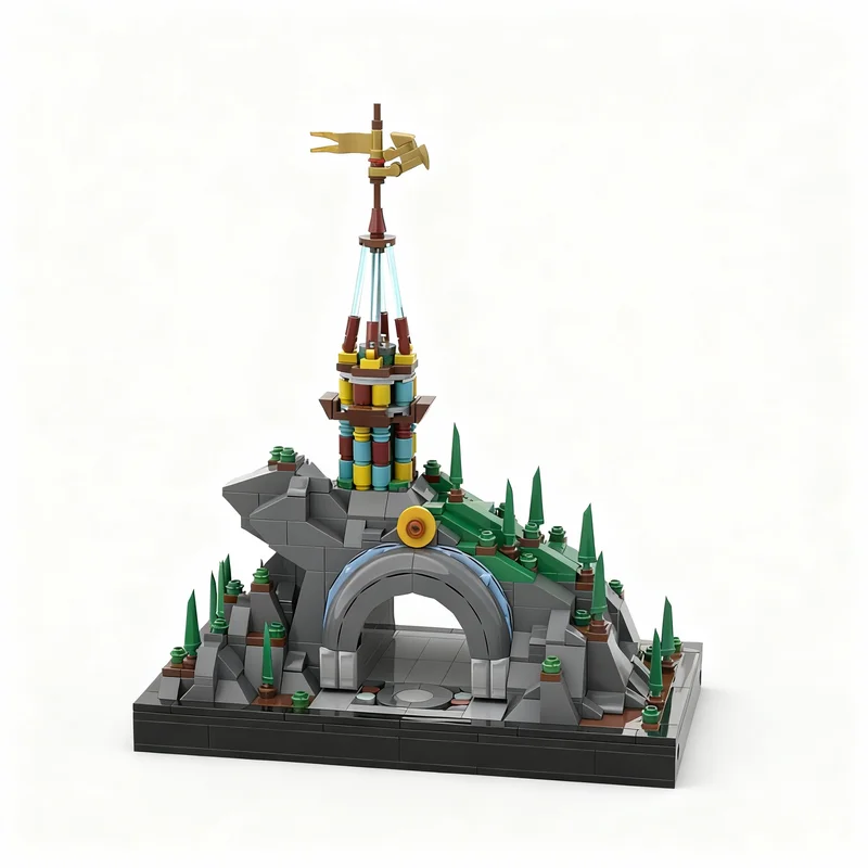 668pcs-moc-dragon-isle-berk-portal-universal's-epic-universe-model-building-blocks-architecture-toy-christmas-gift-idea-3d