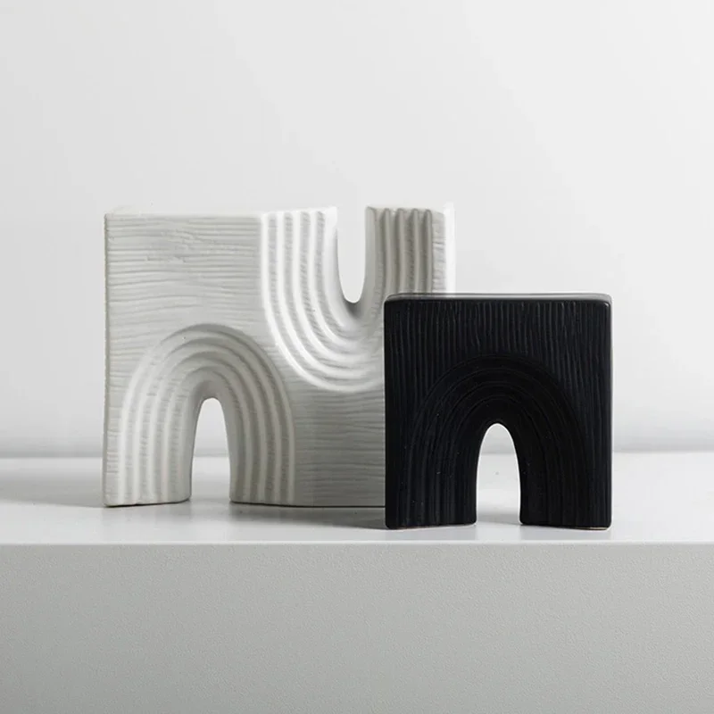

Geometric Ceramic Crafts Ornaments Home Living Room Interior Desk Bedroom Book Nook Table Nordic Modern Decorations Accessories