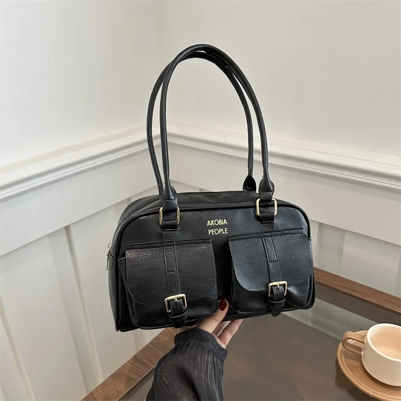 

Stylish retro handbag large capacity versatile shoulder bag