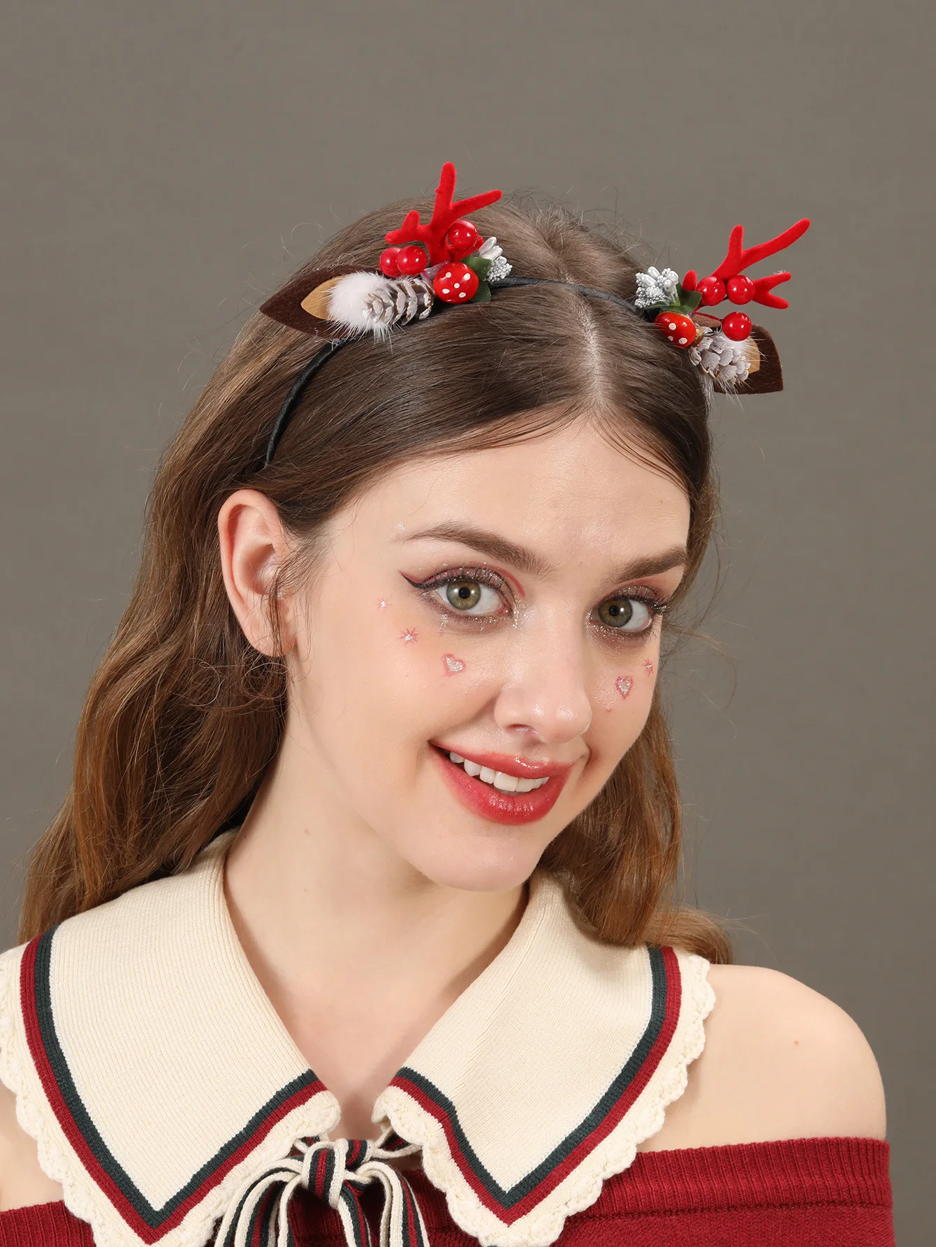 Children cute christmas antlers tree santa claus hairband girls sweet headband Party hair hoop fashion women hair accessory