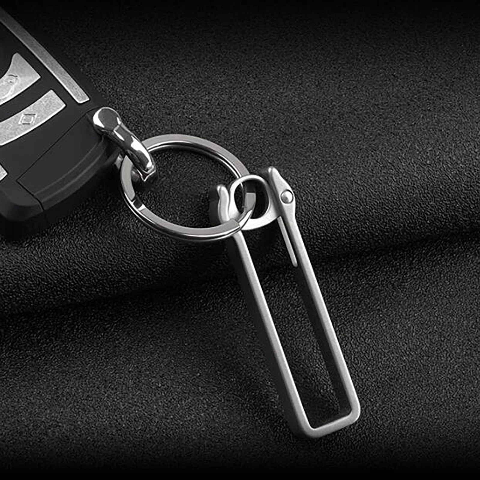 Unique CNC made TC4 Ti titanium quick release detachable safety belt clip keychains Key ring Hook DIY EDC housewarming gift