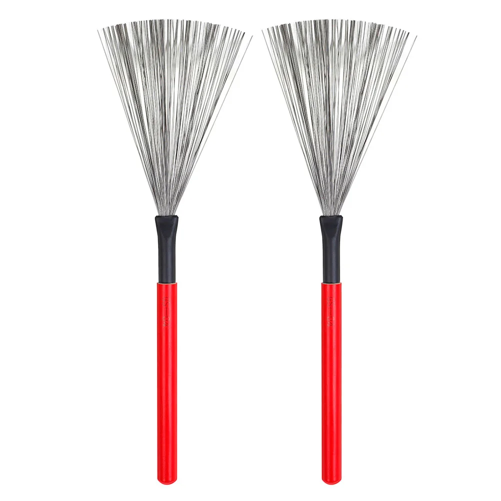 2 Pcs Drum Brush Baqueton for Bombo Snare Bass Mallets Jazz Percussion Wire Steel Special