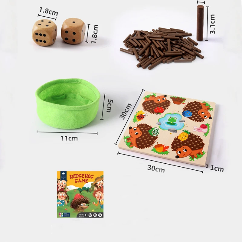 Hedgehog Board Game for Toddlers Brain Training Toy for Children Educational Hedgehog Game Develop Fine Motor Skills for Travel