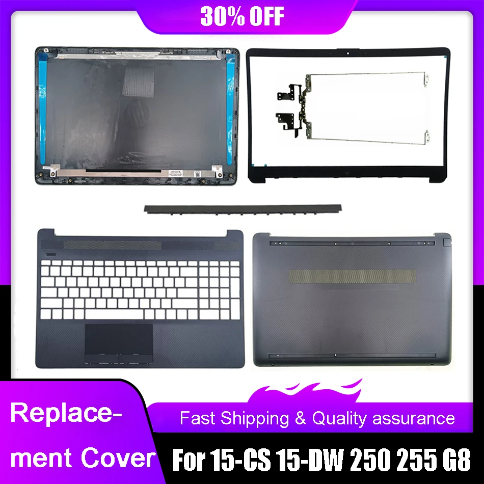 capa traseira do portatil para hp 15s dy 15s gr 15s du 15 cs 15 dw 15 gw 250 255 g8 tpn c139front moldura palmrest caixa inferior superior cinza 01