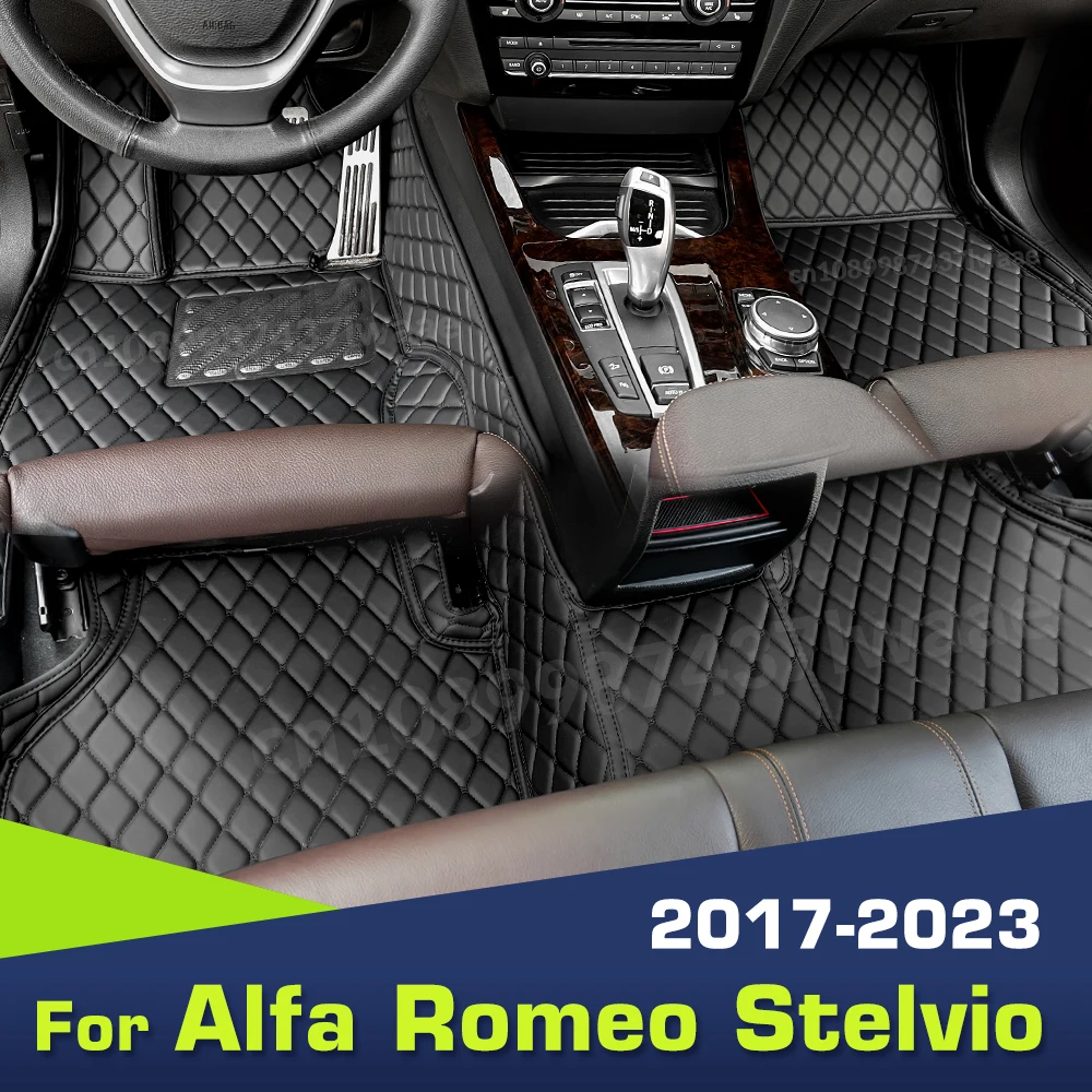 

Автомобильные коврики для Alfa Romeo Stelvio 2017 2018 2019 2020 2021 2022 2023 Пользовательские подушечки для ног, ковровое покрытие, аксессуары для интерьера