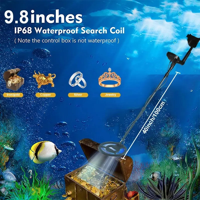 MD830 Metal Detector Underground Depth 2m Scanner Search High Precision Gold Detector Treasure Hunter Detecting Pinpointer