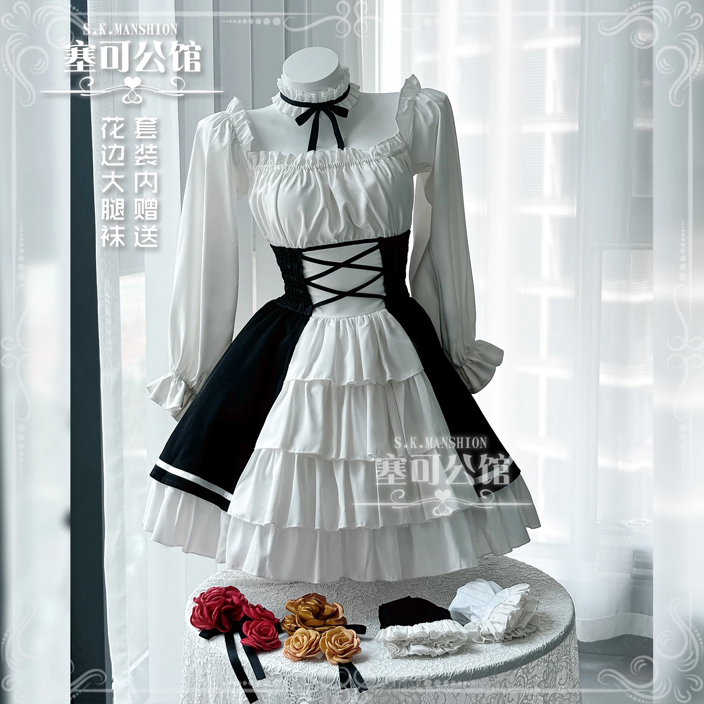 

Anime EVA Asuka Langley Soryu Cosplay Costume Maid Dress Sweet Uniform Dress Activity Party Role Play Clothing