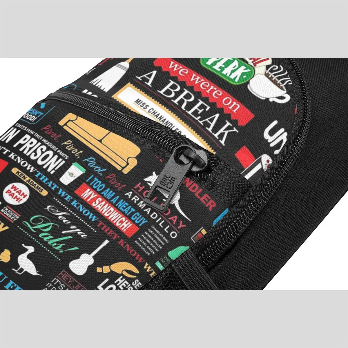 Friends Qu Chest Bag Men Sling Crossbody Backpack Chest Bag Traveling Hiking Daypack Shoulder Bag