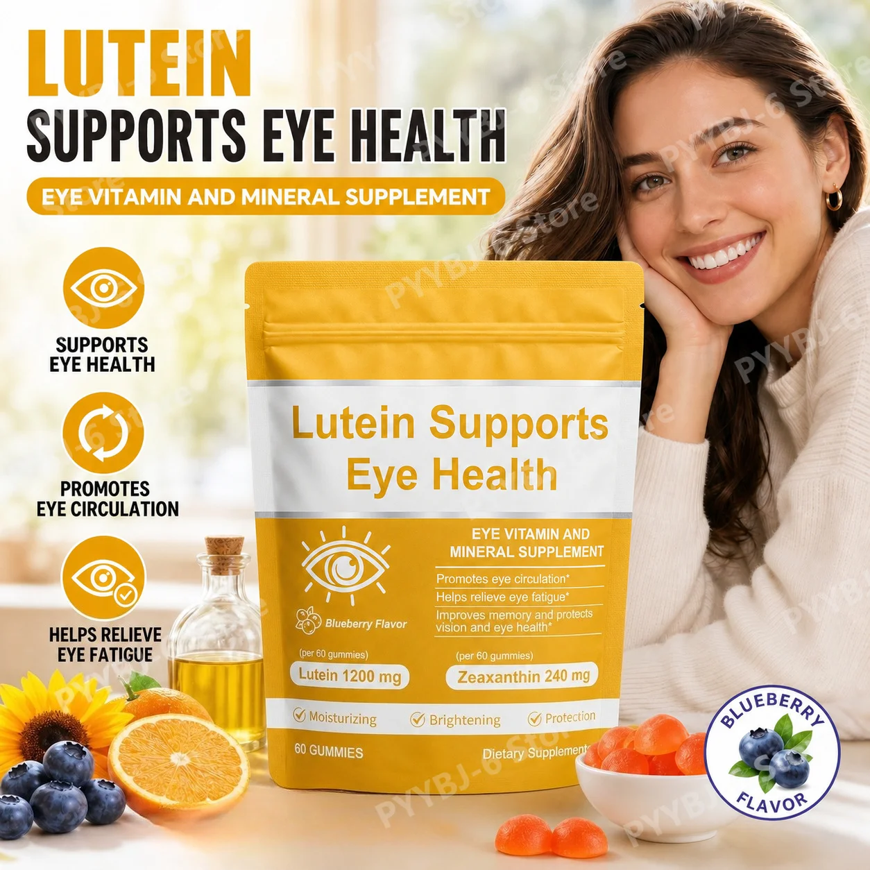 Health Wellness Vitamins - Gomas de Luteína para a Saúde