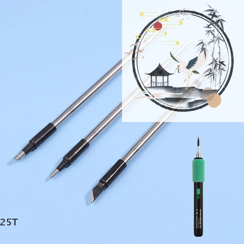 

Ceramic Heating Core Soldering Iron Tip Blade Tip Horseshoe Tip Round Pointed Stainless Steel Soldering Iron Tool Accessories