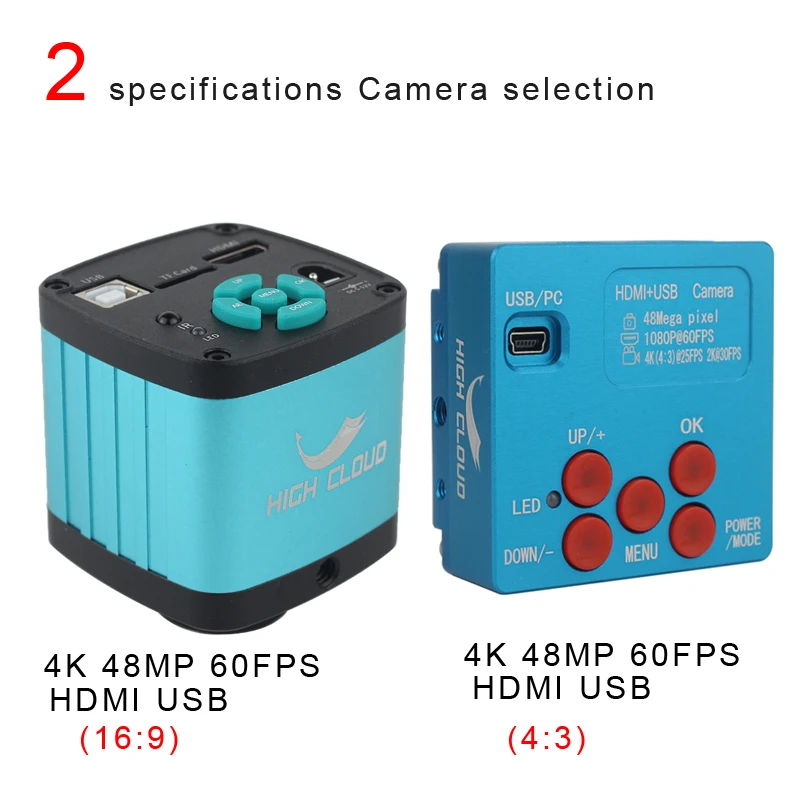 Imagem -03 - Câmera de Microscópio Digital de Vídeo Industrial Suporte Cantilever para Reparação de Solda 48mp 4k 1080p Hdmi Usb 130x Zoom c Mount Lens