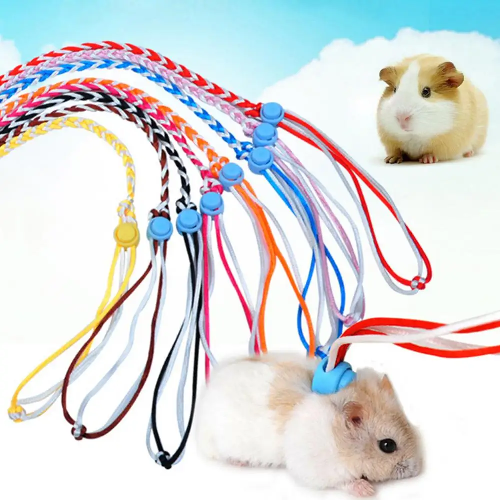 Pet Leash Traction Rope Leash Walking 1.4/2m Hamster Guinea Pig Cobaya Rabbits Ferret Chinchillas Small Collar Leash