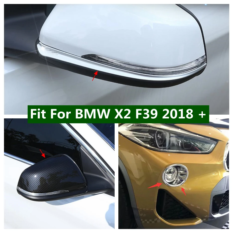 

Rearview Mirror Strips / Front Bumper Fog Light Lamp Decoration Frame Cover Trim Fit For BMW X2 F39 2018 - 2021 Car Accessories