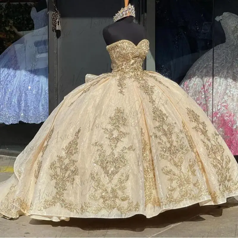 AA413 Customized Women Party Special Occasion Dresses 2025 Lace Applique Ball Gown Vestido De 15 Anos Sweet 16 Quinceanera Dress