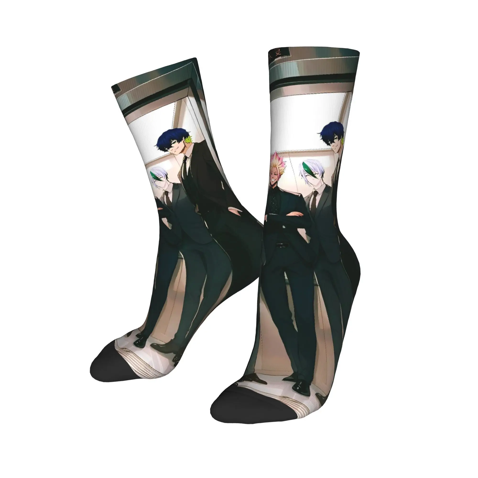 ブルーロックアニメストッキングユニセックス男性靴下高品質ノベルティソックス春ランニングスポーツ滑り止めパターンソックスギフト