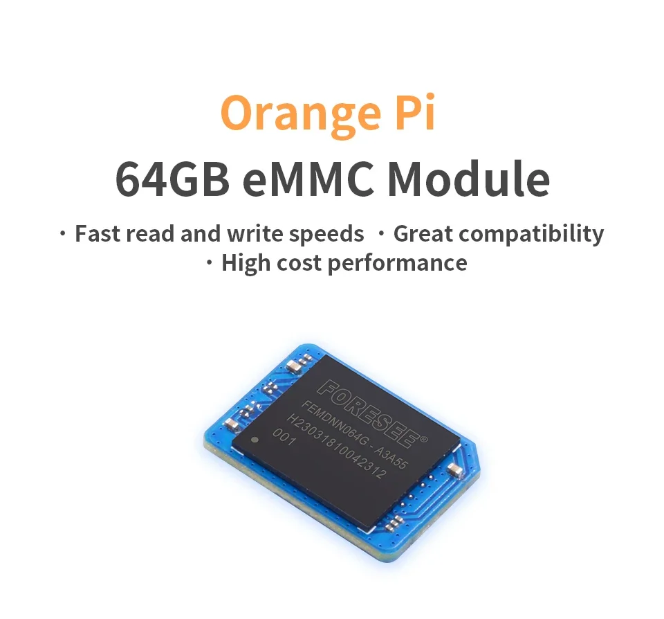 AvaCoreOrange Pi Emmc Module 64GB Suitable For Orange Pi 5 Plus Single Board Computer