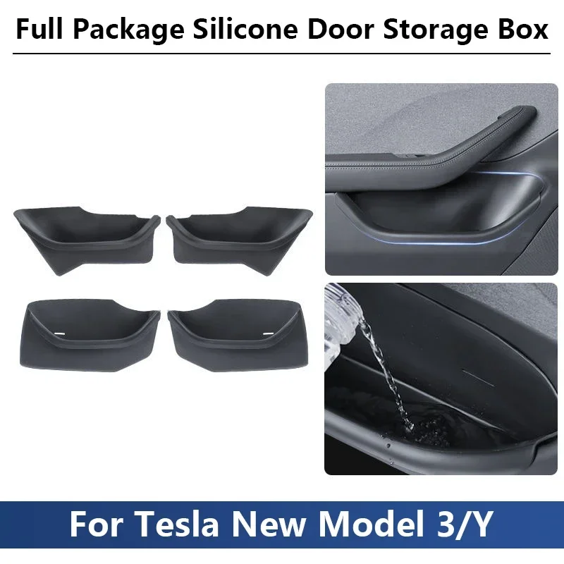 

For Tesla New Model 3 2024 Door Storage Box Model Y Для Tesla, новая модель 3 2024, дверной ящик для хранения, модель Y, защитный дверной слот, коврик для хранения, водонепроницаемый зонт для хранения