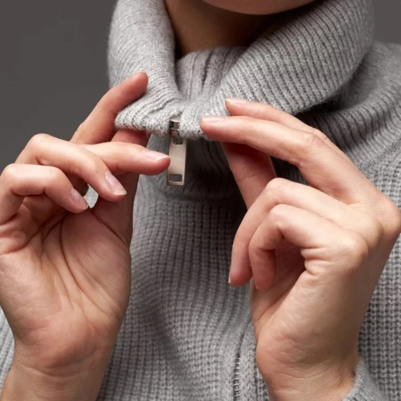 Oversized Knitted Sweater Women Loose Lapel Casual Pullover Zippers Korean Fashion Autumn 2025 Jumper Knitwear