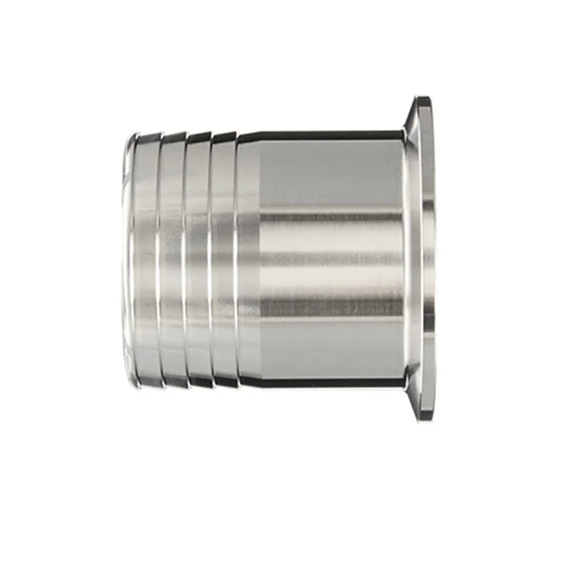 

Sanitary SS304 Stainless Steel 1.5"(50.5mm O.D) Tri Clamp Compatible Ferrule X 1.5" (38mm) ID Hose Barb Adapter