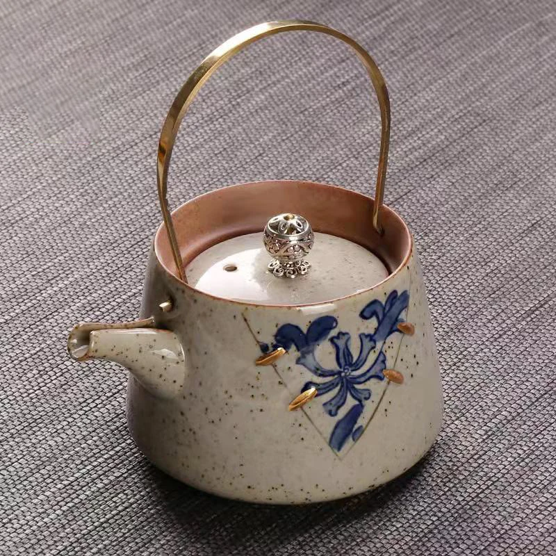 Retro Lifting Beam Teapot Pu\'er Teapot Pot for Tea Teapots Teaware Chinese Tea Set and Coffee Heated Kettle Puer Cup Mug Service